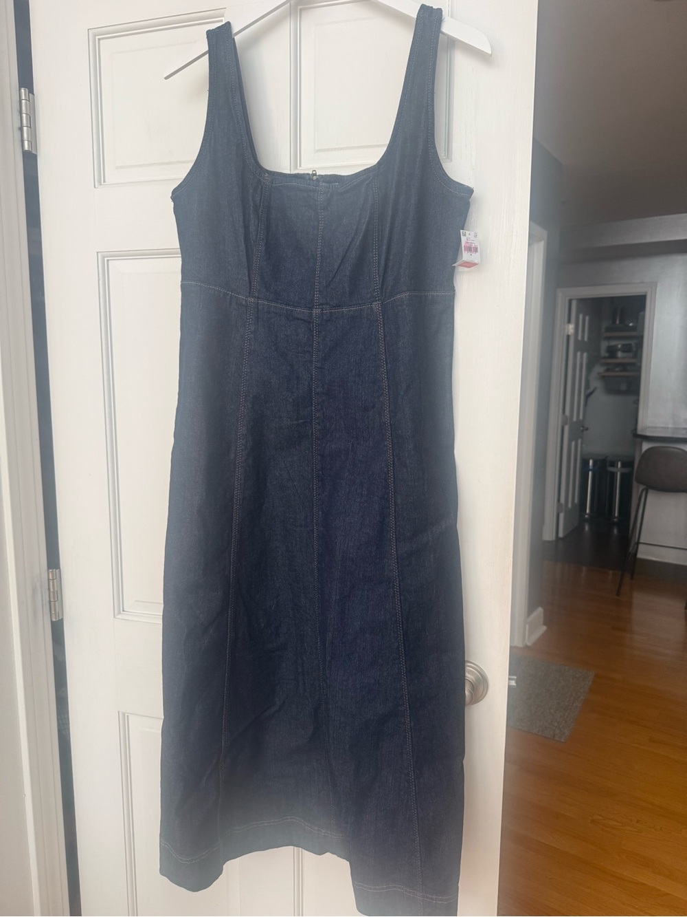 Old Navy Dark Indigo Denim Midi Dress - Picture 3 of 4